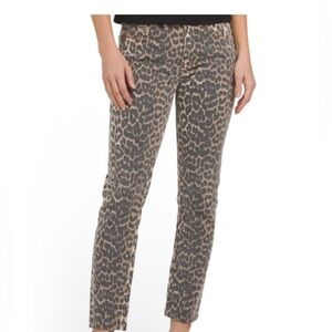 NWT OAT NEW YORK  Women’s Animal Print Straight Leg Jeans 0/25